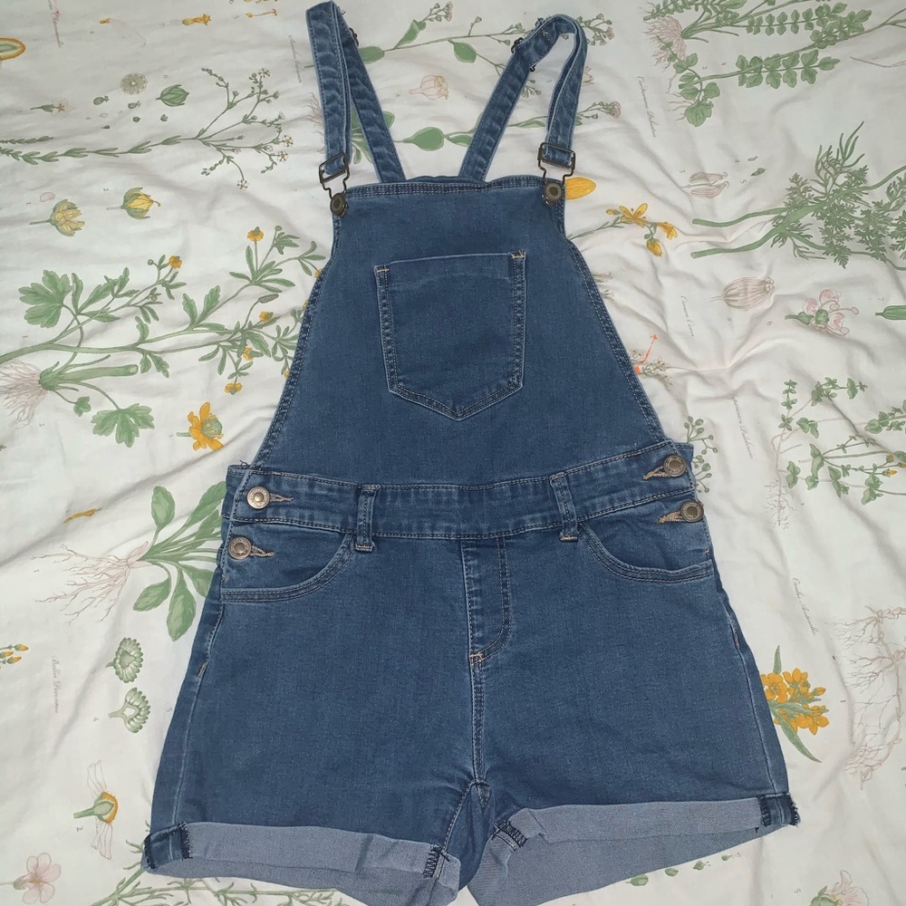 Denim Overall Shorts